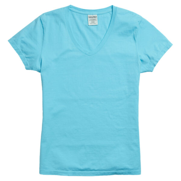 Women's Garment-Dyed V-Neck T-Shirt Thumbnail