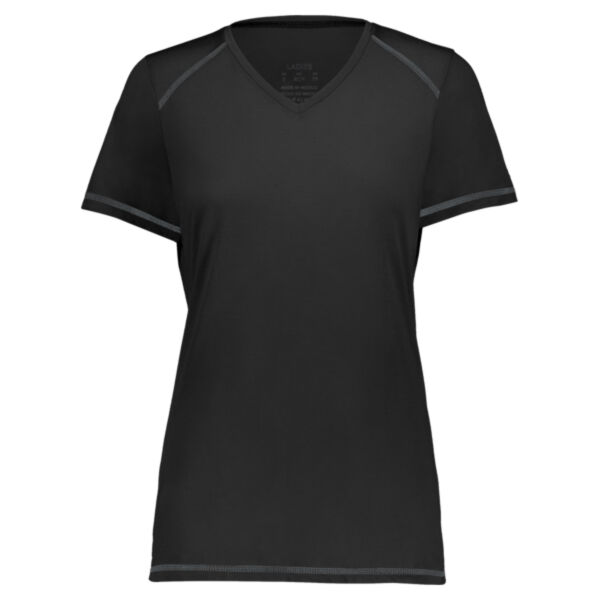 Women's Super Soft-Spun Poly V-Neck T-Shirt Thumbnail