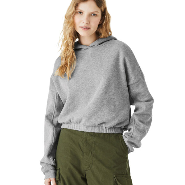 Women's FWD Fashion Sponge Fleece Cinched Bottom Hoodie Sweatshirt Thumbnail