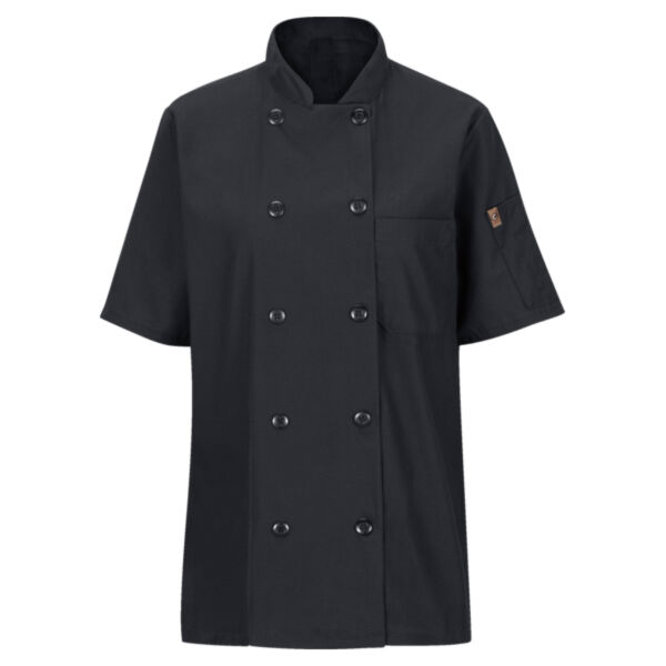 Women's Mimix™ Short Sleeve Chef Coat with OilBlok Thumbnail