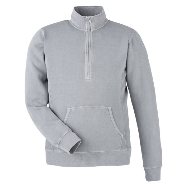 Unisex Pigment-Dyed Fleece Quarter-Zip Pullover Thumbnail