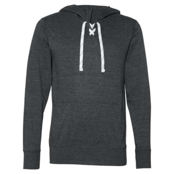 Unisex Jersey Sport Lace Hooded Pullover Thumbnail