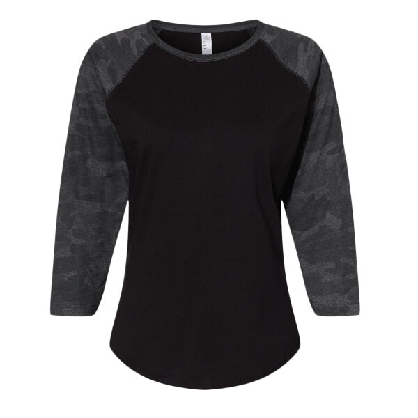 Women's Baseball Fine Jersey Three-Quarter Sleeve Tee Thumbnail