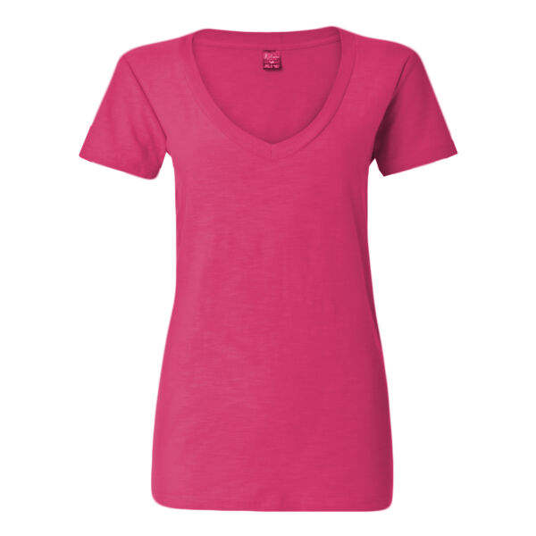 Women's V-Neck Slub T-Shirt Thumbnail