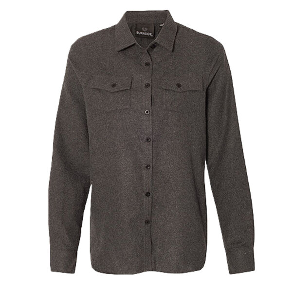 Women's Solid Flannel Shirt Thumbnail