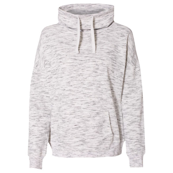 Women’s Mélange Fleece Cowl Neck Sweatshirt Thumbnail