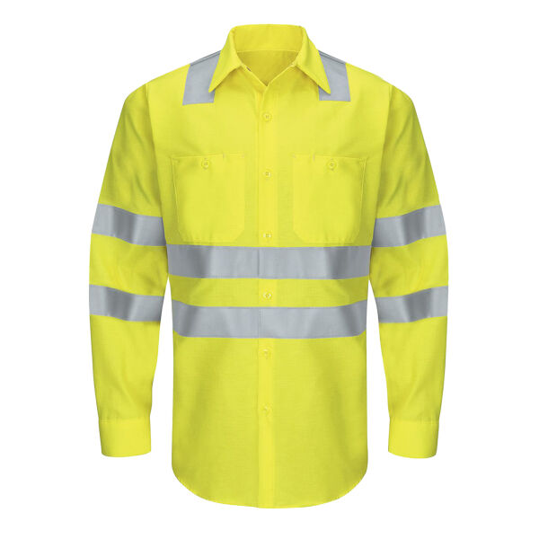 Men's Tall Enhanced & Hi-Visibility Long Sleeve Work Shirt Thumbnail