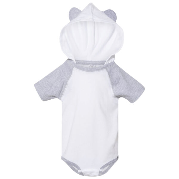 Infant Fine Jersey Raglan Bodysuit with Hood & Ears Thumbnail