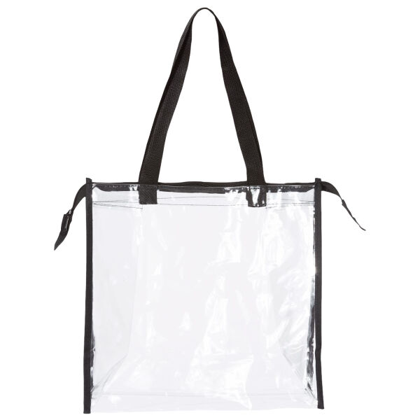 Clear Zippered Tote with Full Gusset Thumbnail