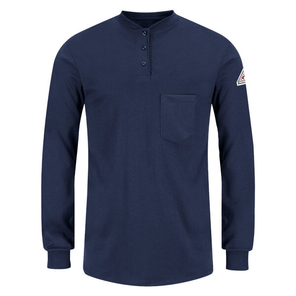 Women's Long Sleeve Tagless Henley Shirt Thumbnail