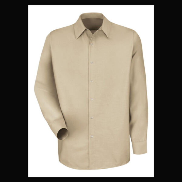 Men's Tall Specialized Pocketless Long Sleeve Work Shirt Thumbnail
